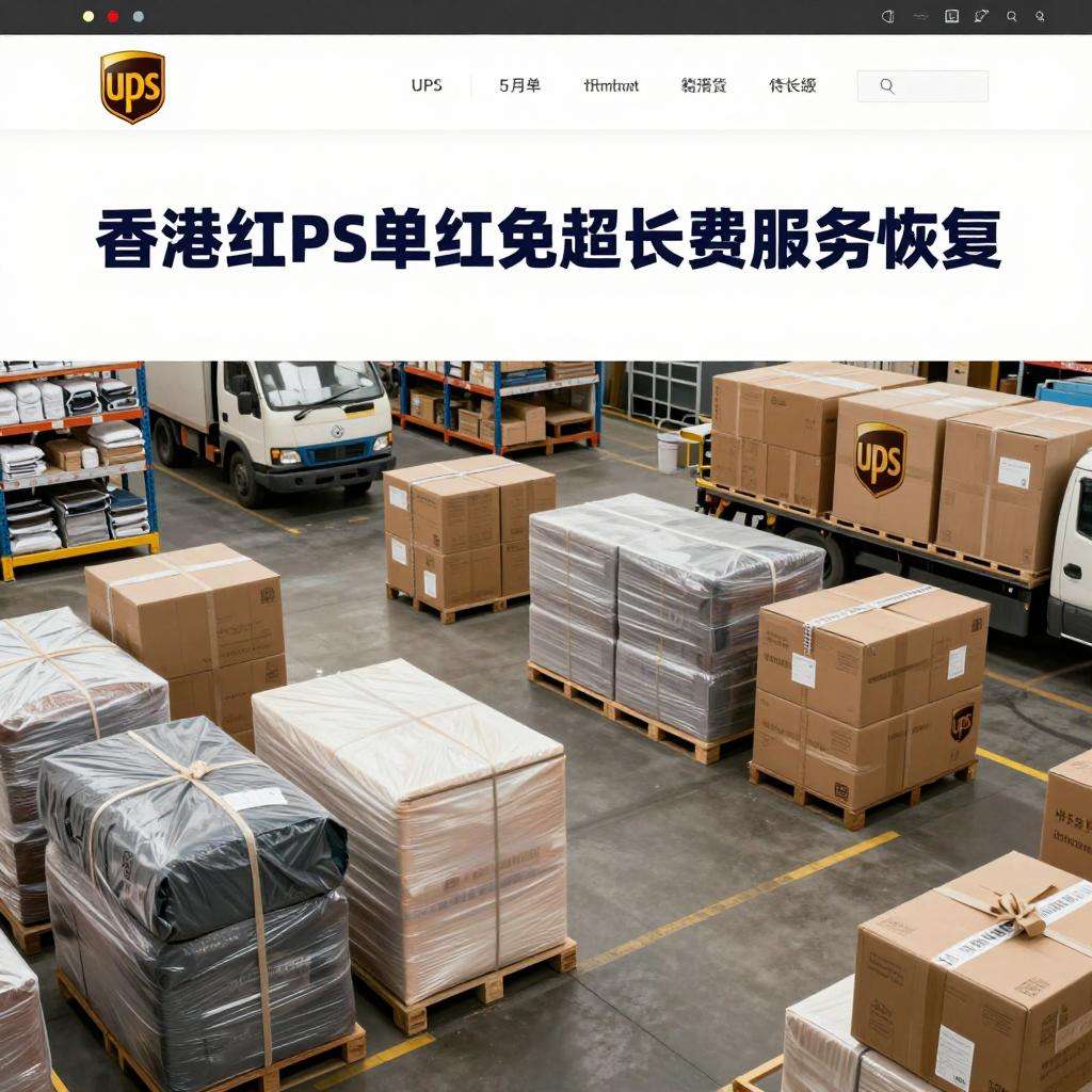 香港UPS红蓝单免超长费服务恢复！超尺寸货物发货新选择
