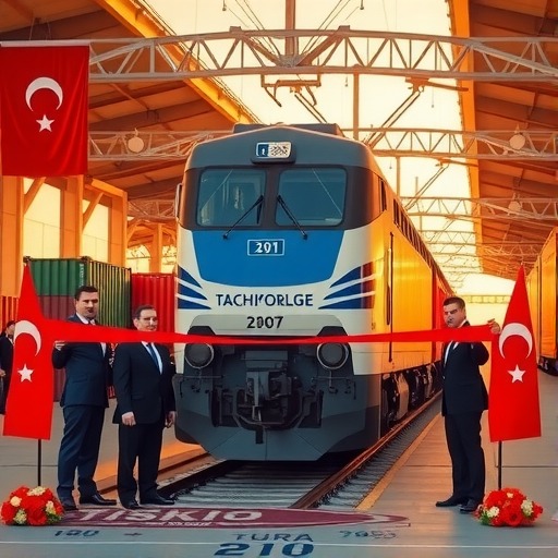 土耳其为首列途经土耳其中欧班列举行隆重的接车仪式