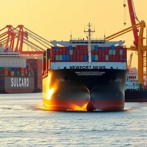 南通如皋港接靠马绍尔籍“NEWPORT NEWS”轮 载重吨位20.8万