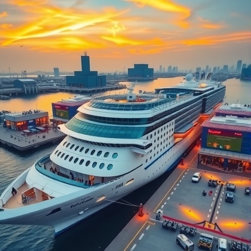 上海吴淞口国际邮轮母港继2020年因疫情停航以来的再次起航