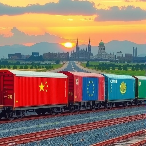 越南-中国-哈萨克斯坦-欧洲货运班列开通