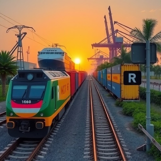 厦门中欧班列国际海铁联运印尼货物过境**