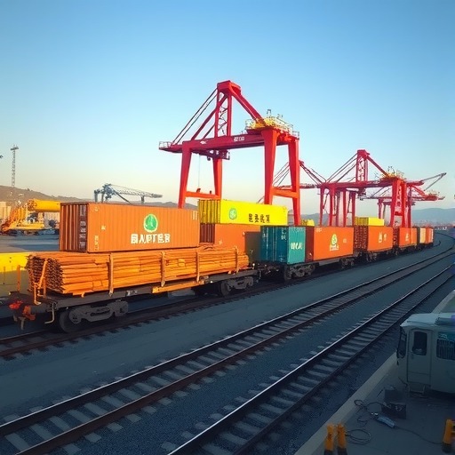 甘肃兰州国际陆港中欧木材回程班列实现常态化运营