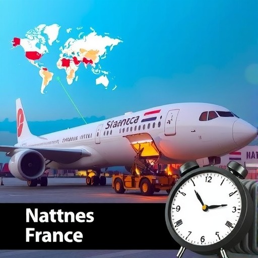 上海到南特空运运费需要多少钱,多长时间