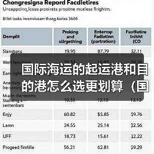 国际海运的起运港和目的港怎么选更划算(国际海运干货知识分享) 国际海运的起运港和目的港怎么选更划算(国际海运干货知识分享)
