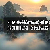 亚马逊跨境电商能做吗?能赚到钱吗(计划做亚马逊的卖家看过来) 亚马逊跨境电商能做吗?能赚到钱吗(计划做亚马逊的卖家看过来)