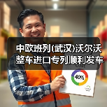 中欧班列(武汉)沃尔沃整车进口专列顺利发车（图2）