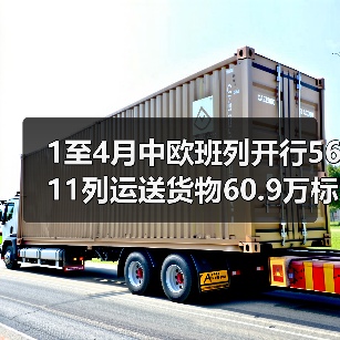 1至4月中欧班列开行5611列运送货物60.9万标箱（图3）