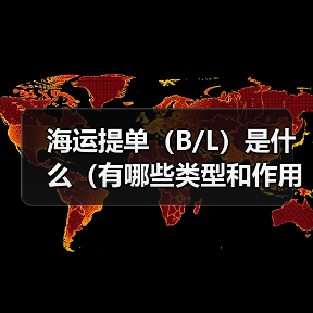 海运提单（B/L）是什么（有哪些类型和作用）（图1）