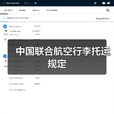 中国联合航空行李托运规定（图4）