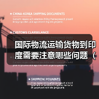 国际物流运输货物到印度需要注意哪些问题(内附印度海关的相关规定)(图4) 国际物流运输货物到印度需要注意哪些问题(内附印度海关的相关规定)(图4)