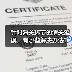 针对海关环节的清关延误,有哪些解决办法?(国际物流干货知识分享)(图3) 针对海关环节的清关延误,有哪些解决办法?(国际物流干货知识分享)(图3)