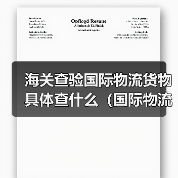 海关查验国际物流货物具体查什么(国际物流干货知识分享)(图4) 海关查验国际物流货物具体查什么(国际物流干货知识分享)(图4)