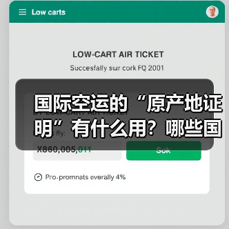 国际空运的“原产地证明”有什么用?哪些国家的空运货物需要提供该证明(图4) 国际空运的“原产地证明”有什么用?哪些国家的空运货物需要提供该证明(图4)