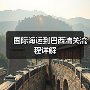 国际海运到巴西清关流程详解(图1) 国际海运到巴西清关流程详解(图1)